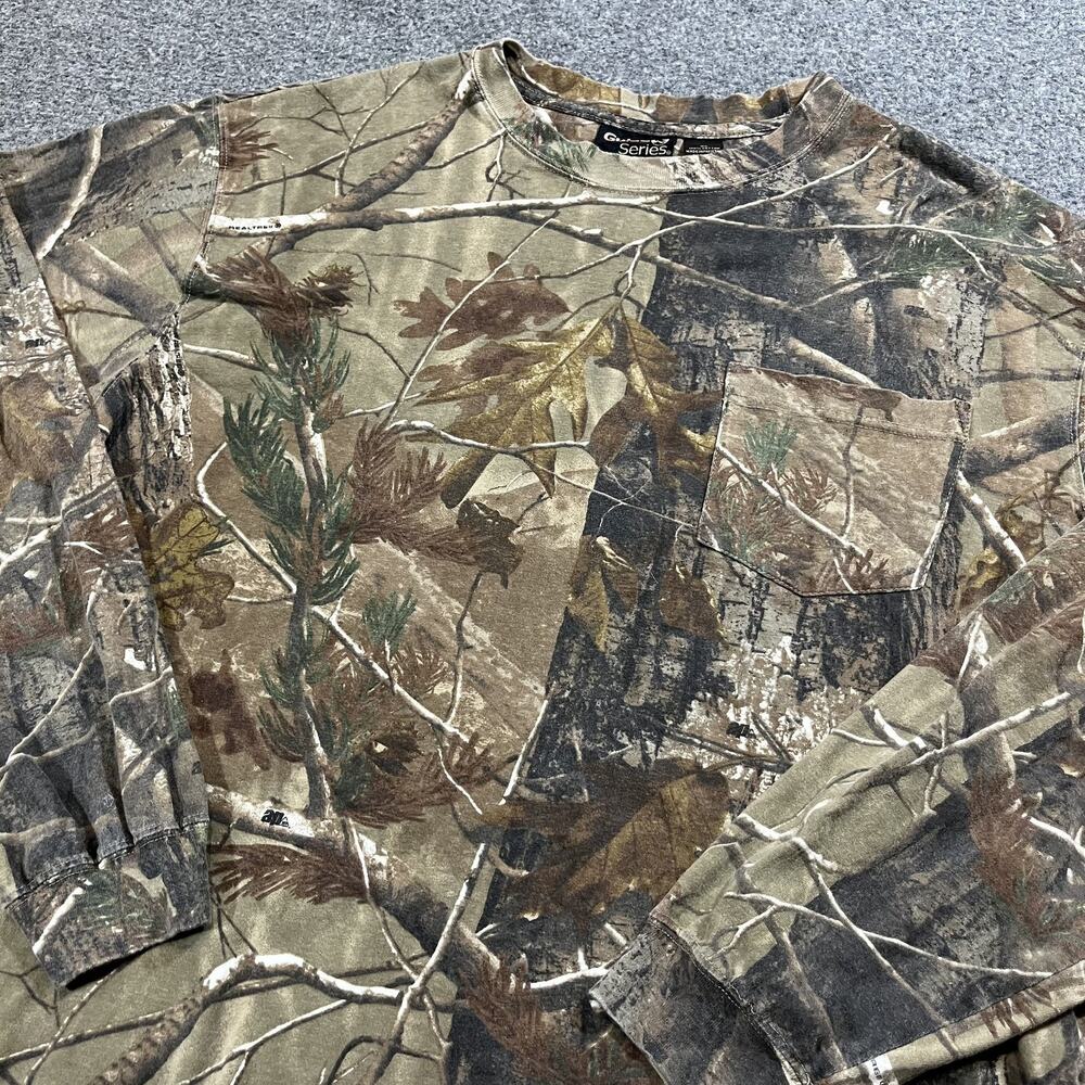 Vintage Guide Series Shirt Mens XL Cotton Realtree AP HD Camouflage Hunting Y2K